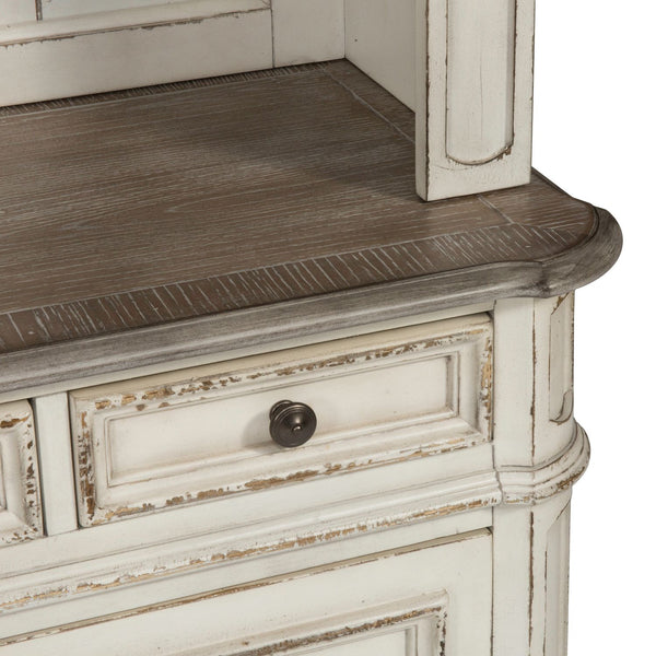 Magnolia Manor 3 Piece Desk & Hutch Set - 244-HOJ-3DH