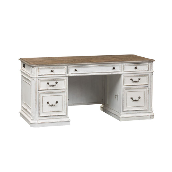 Magnolia Manor Credenza & Hutch - 244-HOJ-CHS
