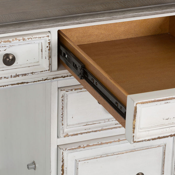 Magnolia Manor Credenza & Hutch - 244-HOJ-CHS