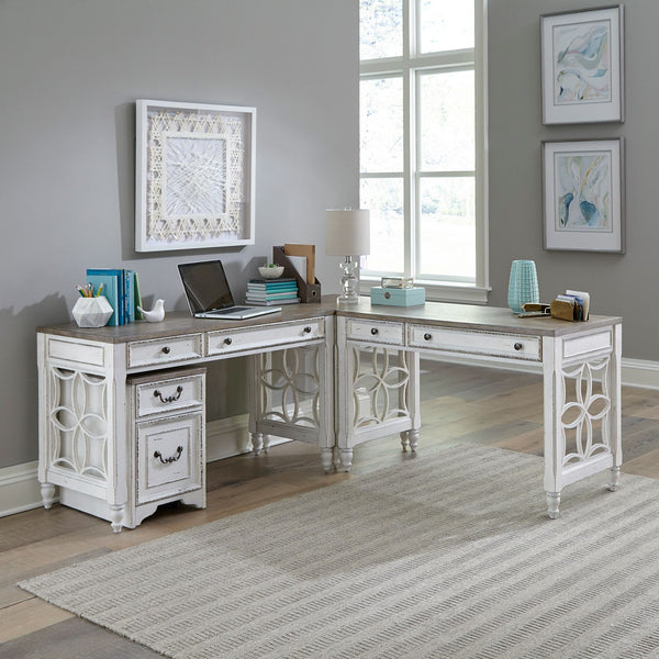 Magnolia Manor Opt L Shaped Desk Set - 244-HOJ-OLSLD