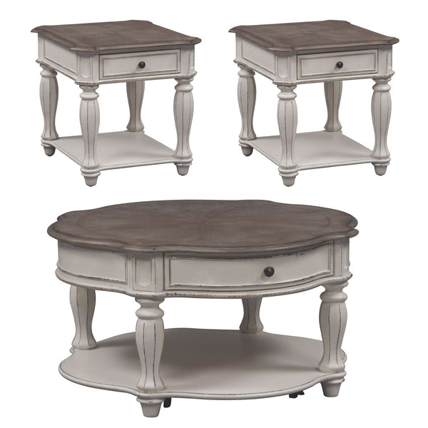 Magnolia Manor 3 Piece Set (1-Cocktail 2-End Tables) - 244-OT-O3PCS