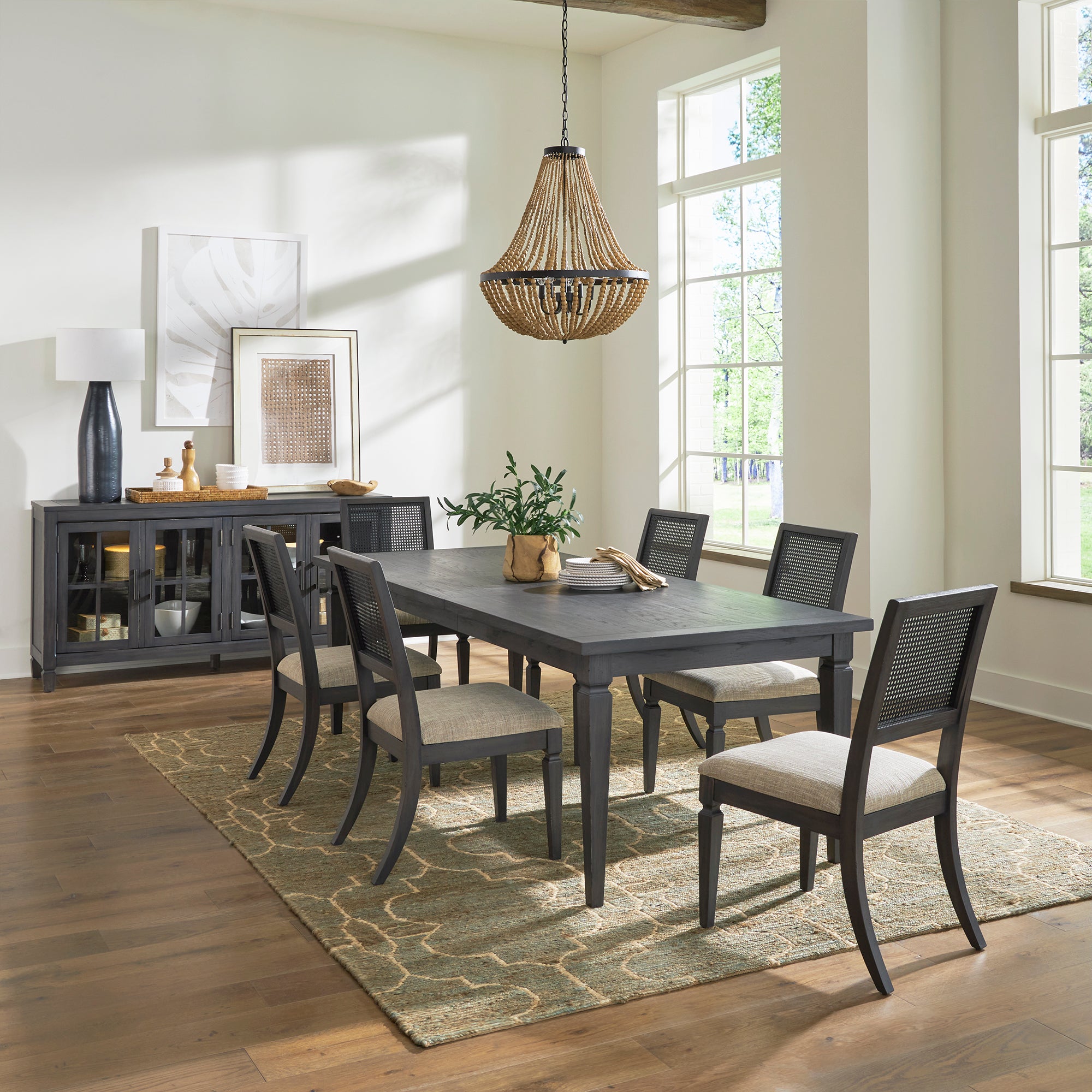 Caruso Heights 271-CD-7RLS 7 Piece Rectangular Table Set