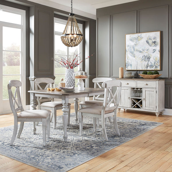 Ocean Isle 5 Piece Rectangular Table Set - 303W-CD-5RLS