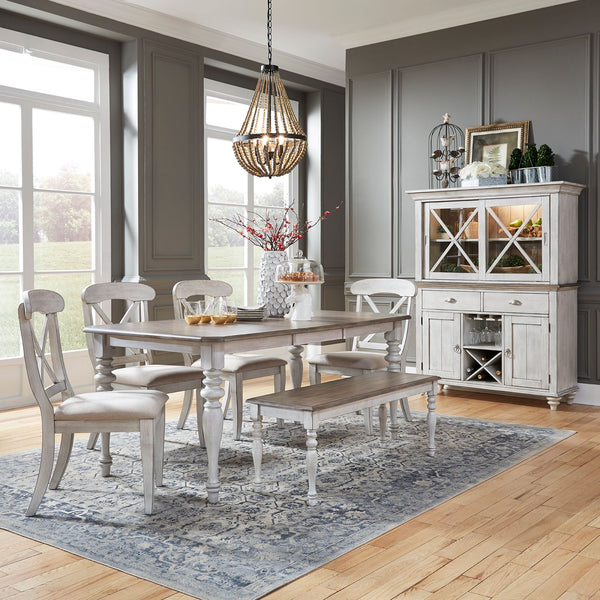 Ocean Isle 6 Piece Rectangular Table Set - 303W-CD-6RTS