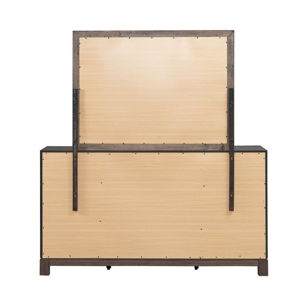 Modern Edge Dresser & Mirror - 313-BR-DM