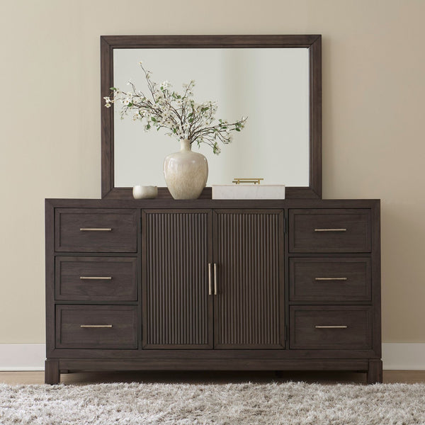 Modern Edge Dresser & Mirror - 313-BR-DM