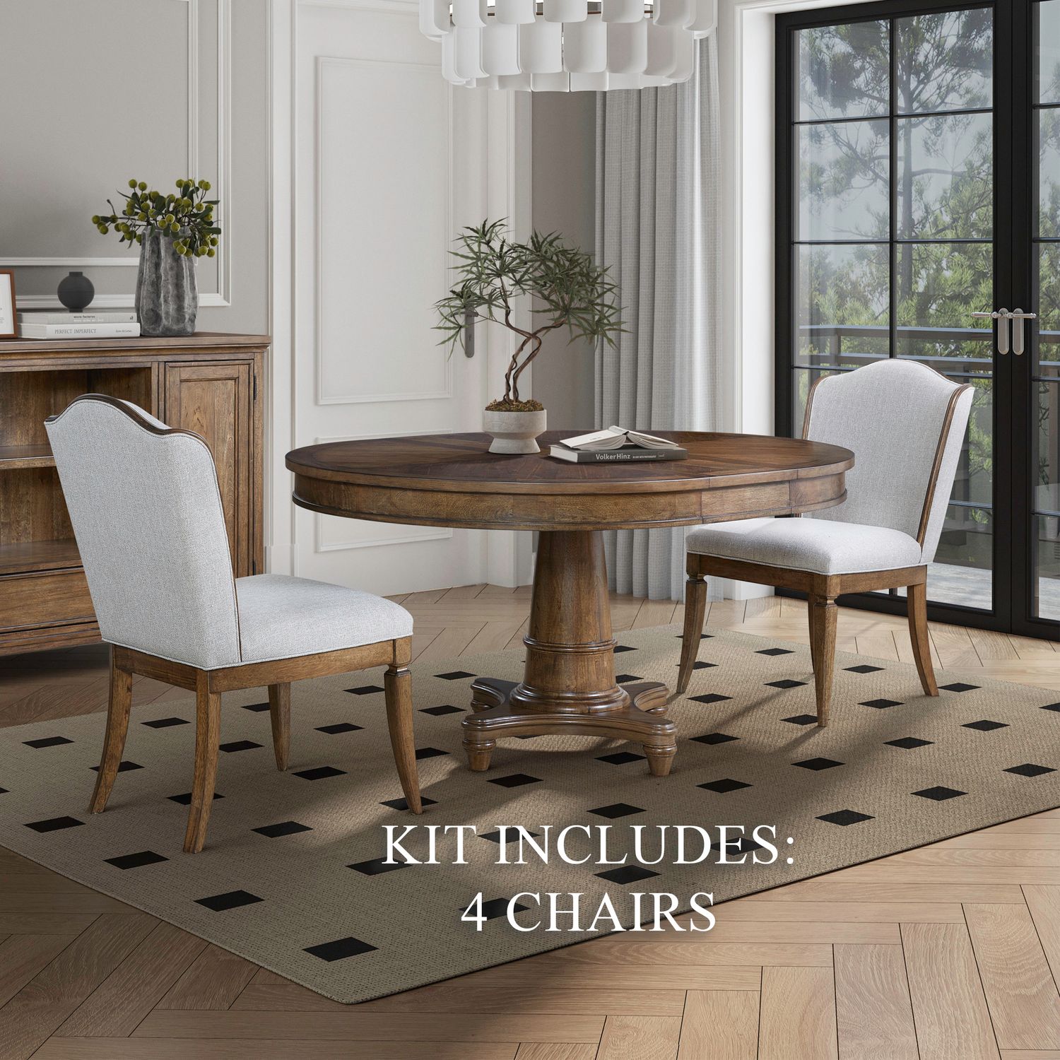 Harrison Heights 5 Piece Pedestal Table Set