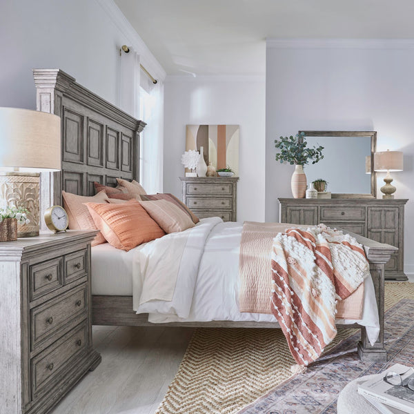 Big Valley Queen Panel Bed, Dresser & Mirror, Chest, Night Stand