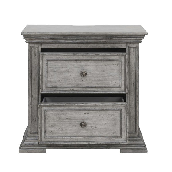 Big Valley 2 Drawer Night Stand w/ Charging Station