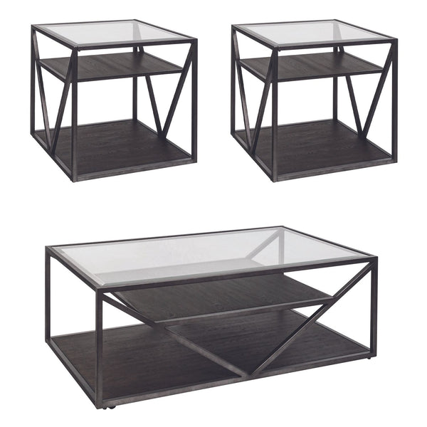 Arista 3 Piece Set (1-Cocktail 2-End Tables) - 37-OT-3PCS