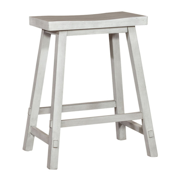 Creations 24 Inch Sawhorse Counter Stool - White - 38-B1824-W