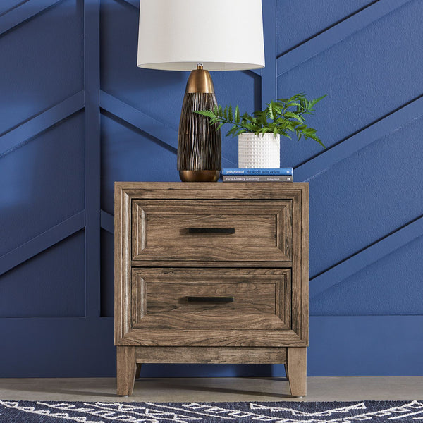 Ridgecrest King Storage Bed, Dresser & Mirror, Night Stand - 384-BR-KSBDMN