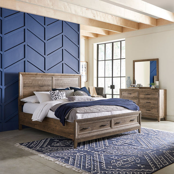 Ridgecrest Queen Storage Bed, Dresser & Mirror - 384-BR-QSBDM