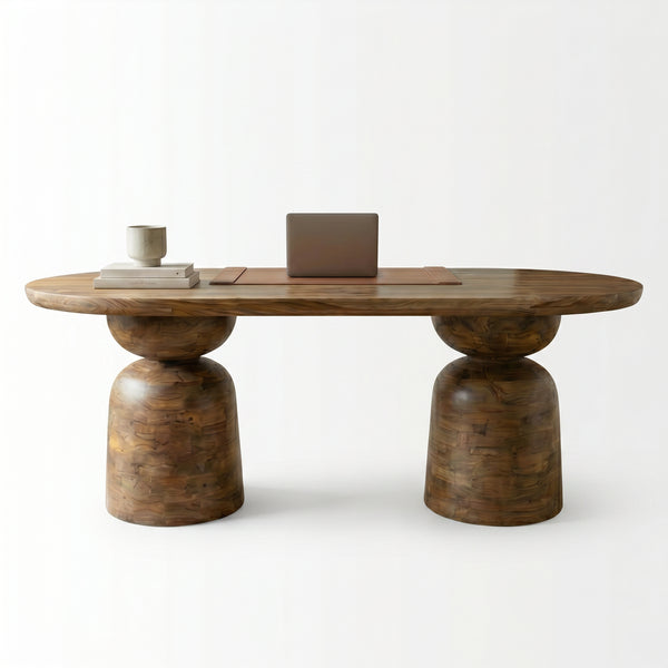 Malabar Double Ped Desk Base - 4004-HO107B