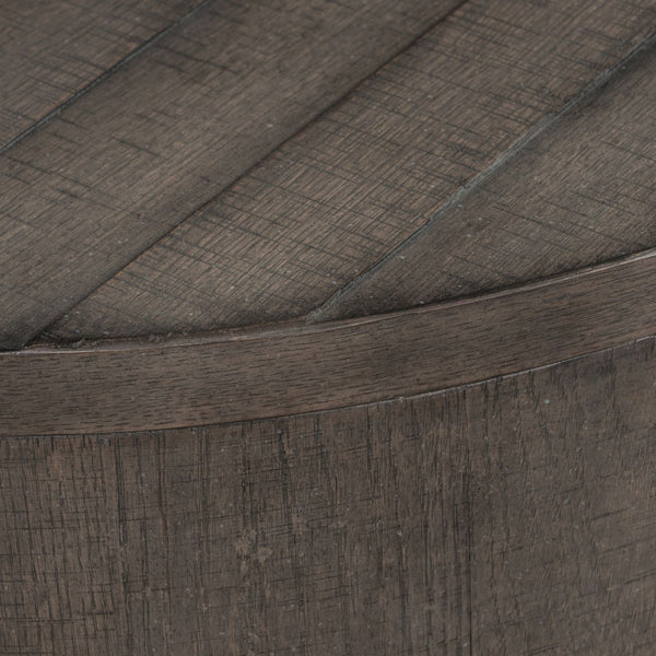 Modern Farmhouse Drum Cocktail Table - 406-OT1011