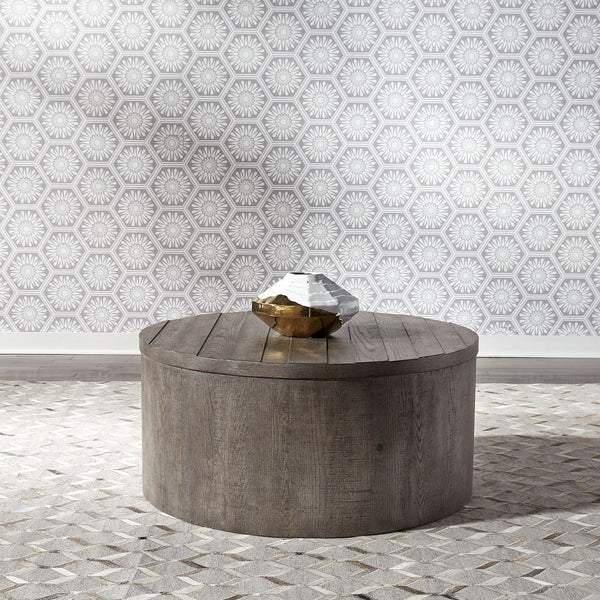 Modern Farmhouse Drum Cocktail Table - 406-OT1011