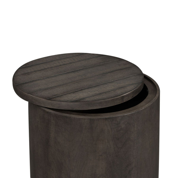 Modern Farmhouse Drum End Table - 406-OT1021