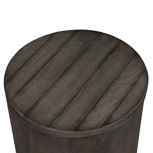 Modern Farmhouse Drum End Table - 406-OT1021
