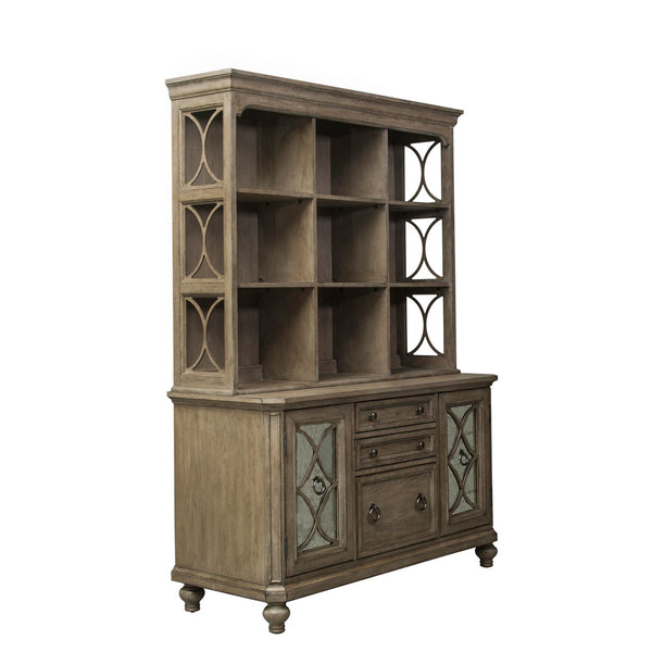 Simply Elegant 3 Piece Desk & Hutch Set - 412-HOJ-3DS