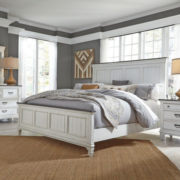 Allyson Park King California Panel Bed, Dresser & Mirror, Night Stand - 417-BR-CPBDMN