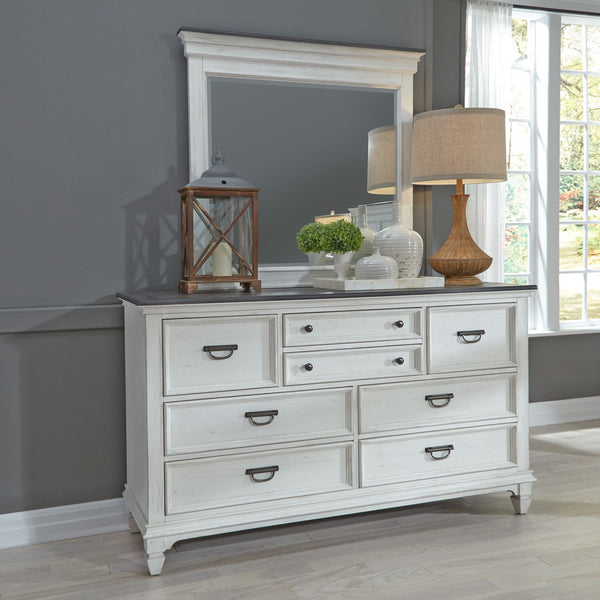 Allyson Park Queen Panel Bed, Dresser & Mirror - 417-BR-QPBDM