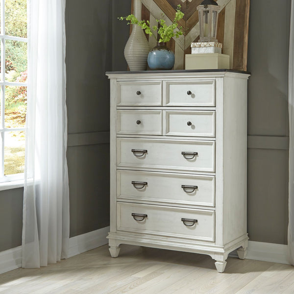 Allyson Park Queen Panel Bed, Dresser & Mirror, Chest - 417-BR-QPBDMC