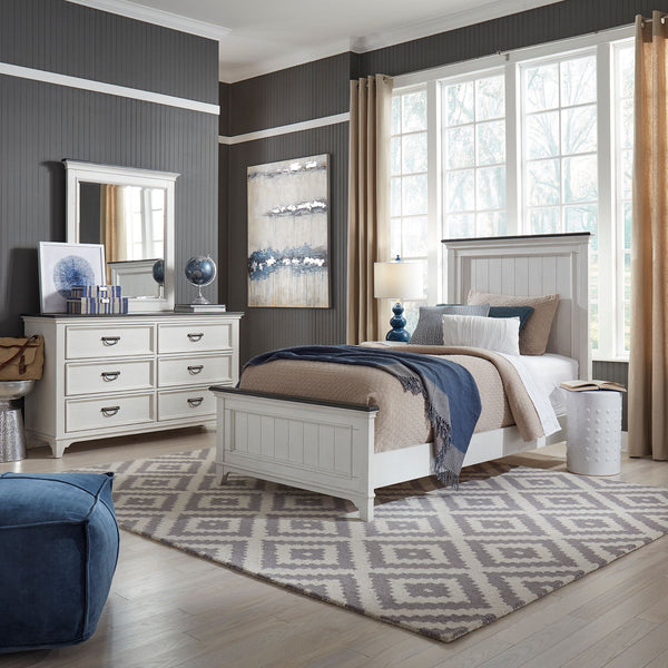 Allyson Park Twin Panel Bed, Dresser & Mirror - 417-YBR-TPBDM