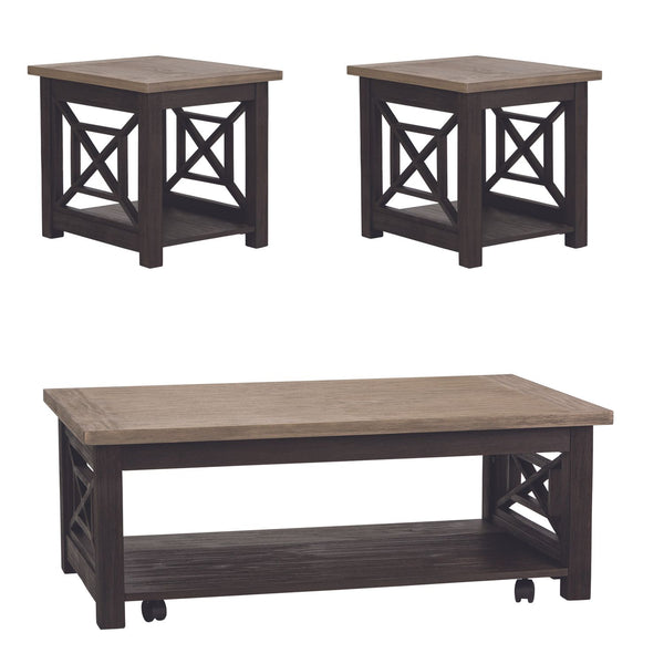 Heatherbrook 3 Piece Set (1-Cocktail 2-End Tables)