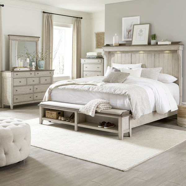 Ivy Hollow King Mantle Storage Bed, Dresser & Mirror, Chest - 457-BR-KMSDMC