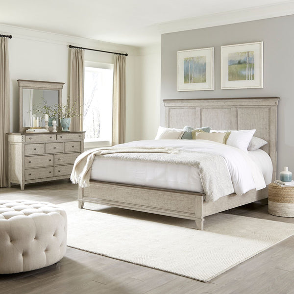 Ivy Hollow Queen Panel Bed, Dresser & Mirror - 457-BR-QPBDM