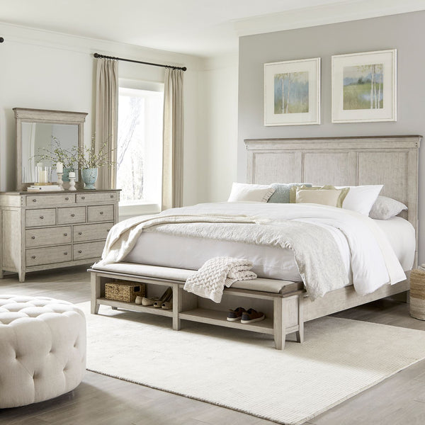 Ivy Hollow Queen Storage Bed, Dresser & Mirror - 457-BR-QSBDM