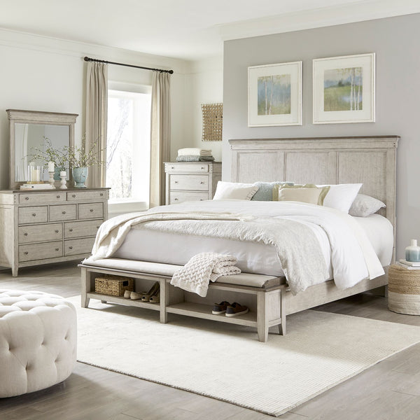 Ivy Hollow Queen Storage Bed, Dresser & Mirror, Chest - 457-BR-QSBDMC