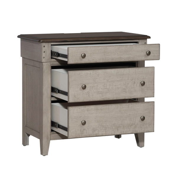 Ivy Hollow 3 Drawer Bedside Chest w/ Charging Station - 457-BR62