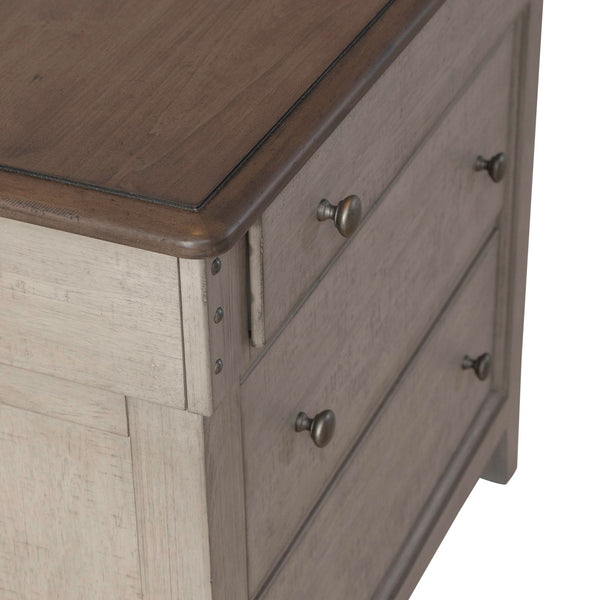 Ivy Hollow 3 Drawer Bedside Chest w/ Charging Station - 457-BR62