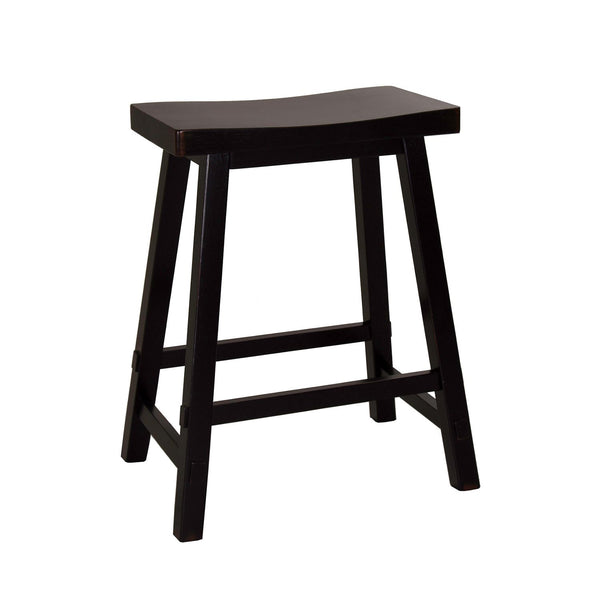 Creations 24 Inch Sawhorse Counter Stool - Black (RTA) - 48-B1824