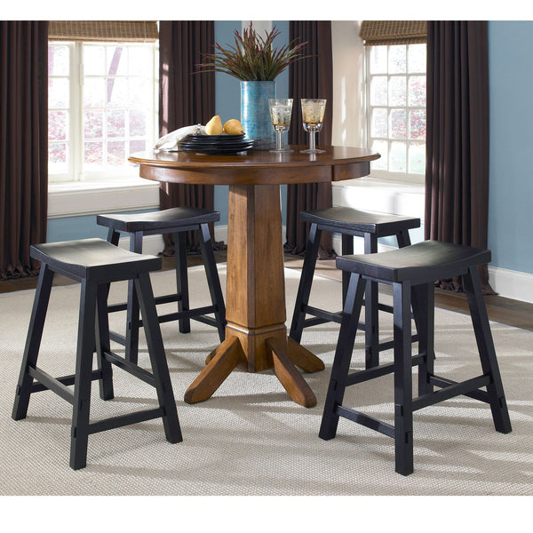 Creations 24 Inch Sawhorse Counter Stool - Black (RTA) - 48-B1824