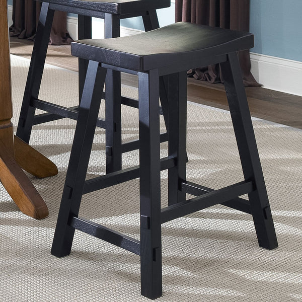 Creations 24 Inch Sawhorse Counter Stool - Black (RTA) - 48-B1824