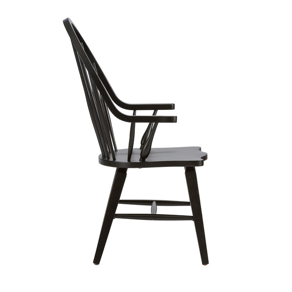 Hearthstone Ridge Windsor Back Arm Chair - Black - 482-C1000A