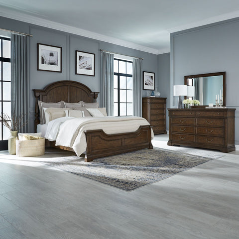 Arden Road King California Poster Bed, Dresser & Mirror, Chest