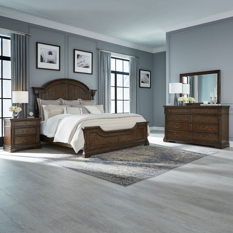 Arden Road King California Poster Bed, Dresser & Mirror, Night Stand