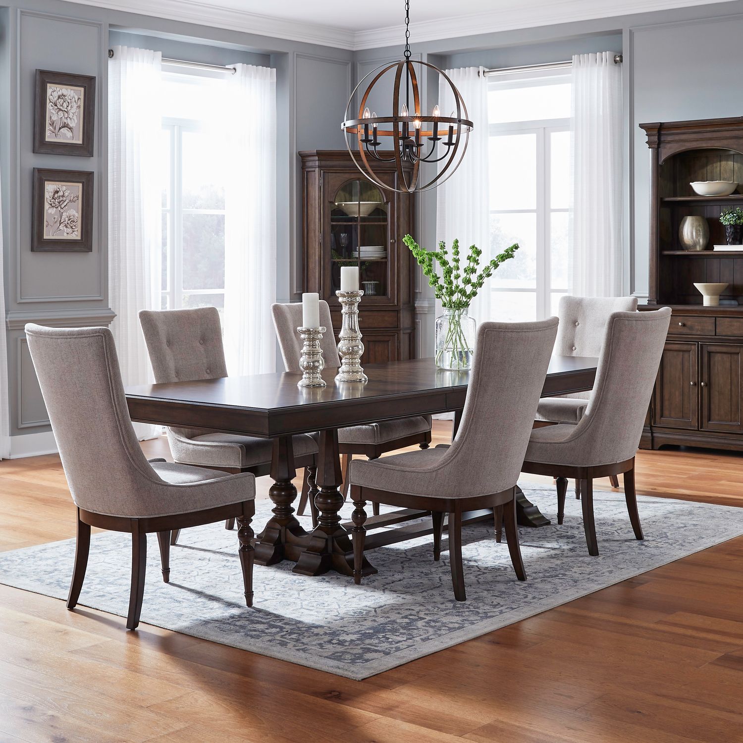 Arden Road Opt 7 Piece Trestle Table Set