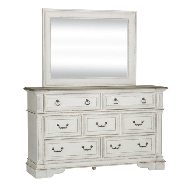 Abbey Park King Panel Bed, Dresser & Mirror, Chest - 520-BR-KPBDMC
