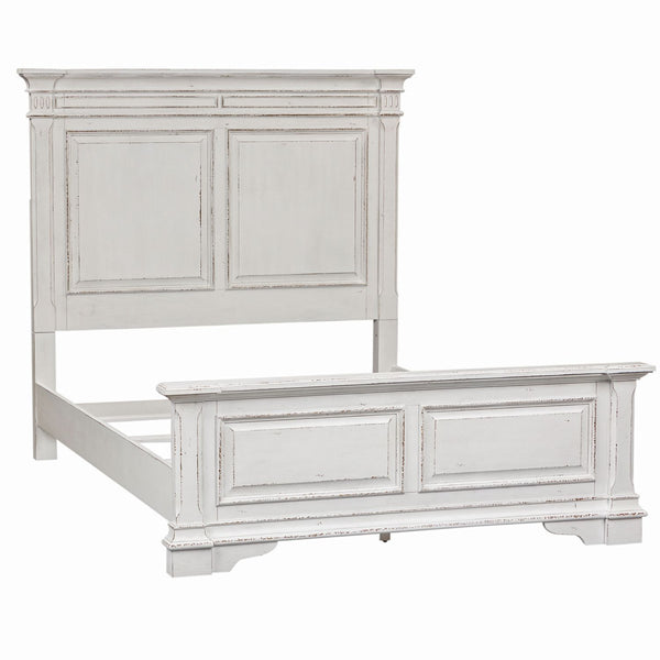 Abbey Park King Panel Bed, Dresser & Mirror, Chest, Night Stand - 520-BR-KPBDMCN