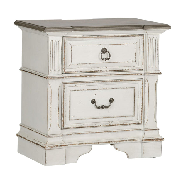 Abbey Park King Panel Bed, Dresser & Mirror, Chest, Night Stand - 520-BR-KPBDMCN