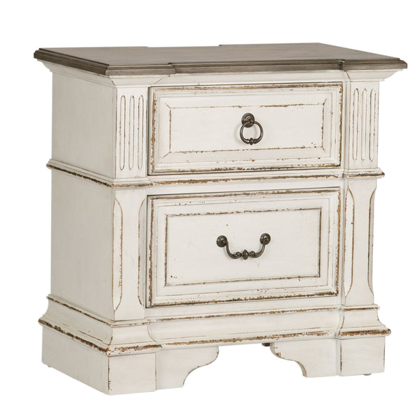 Abbey Park Queen Panel Bed, Dresser & Mirror, Night Stand - 520-BR-QPBDMN