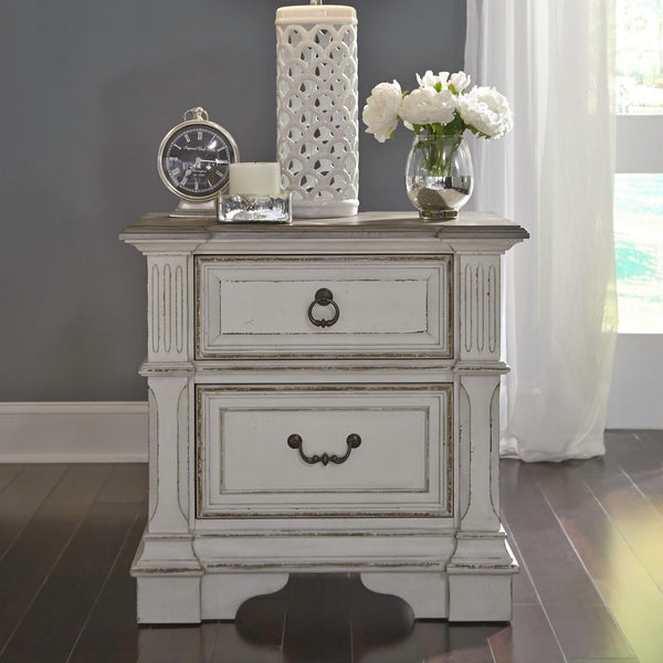 Abbey Park 2 Drawer Night Stand w/ Charging Station - 520-BR61
