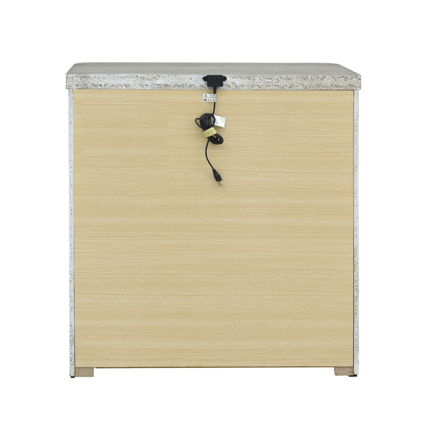 Modern Play Nightstand w/ Charging Station - 522-BR61