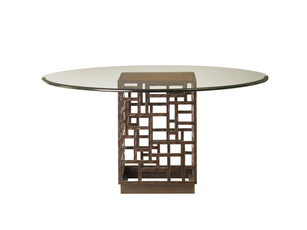 South Sea Dining Table With 60 Inch Glass Top