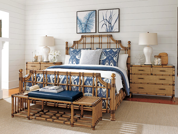 St. Kitts Rattan Bed 6/6 King