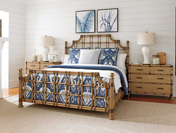St. Kitts Rattan Bed 6/6 King